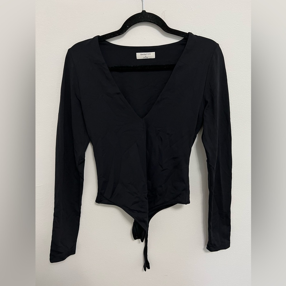 Babaton Contour V-Neck Long Sleeve Bodysuit - Medium